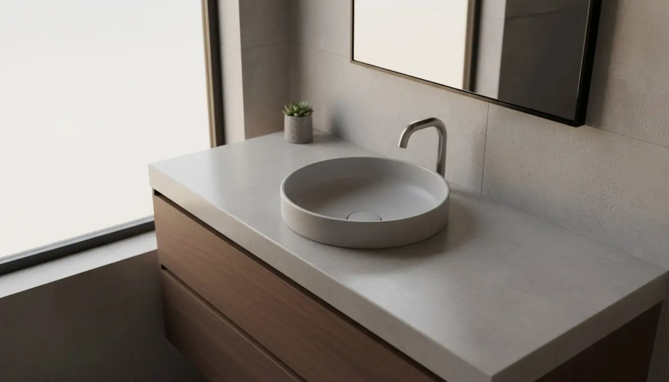 Konkrë — cuba de concreto, render 3D