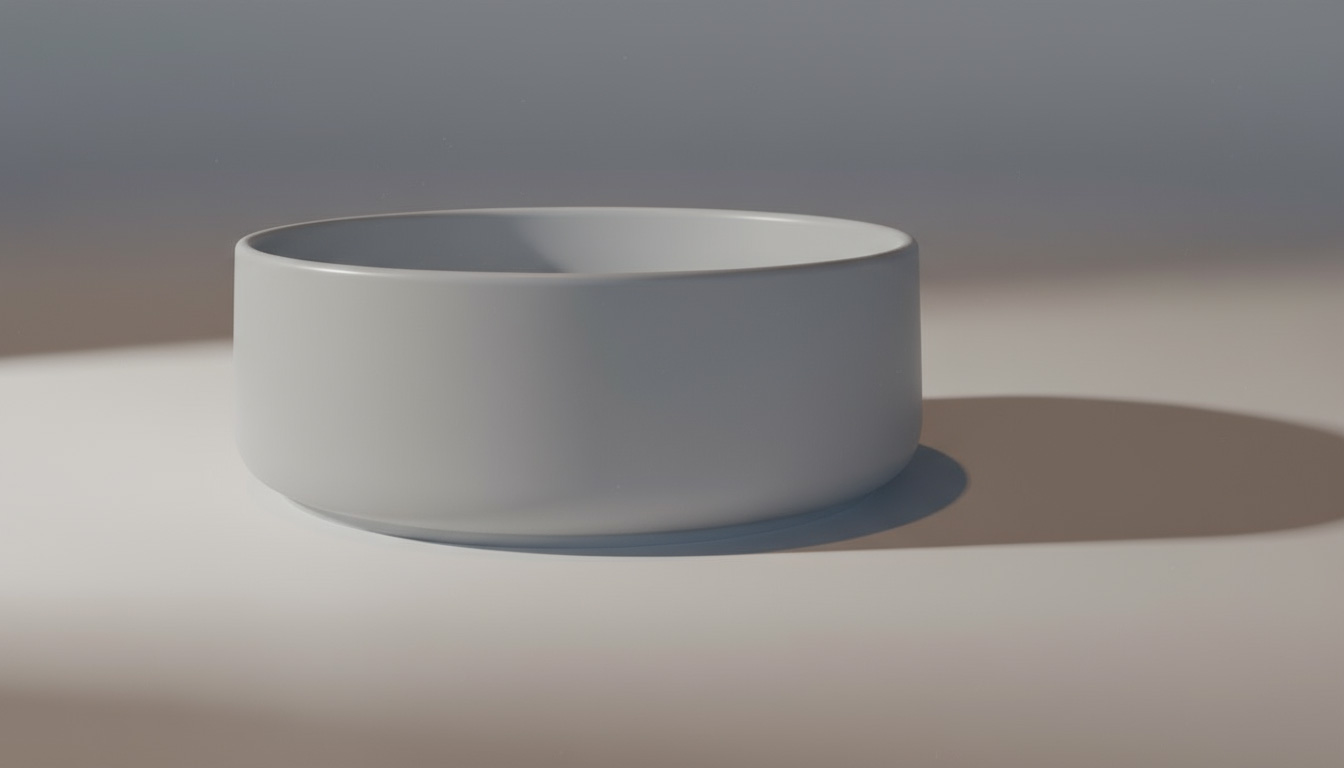 Konkrë — cuba de concreto, render 3D