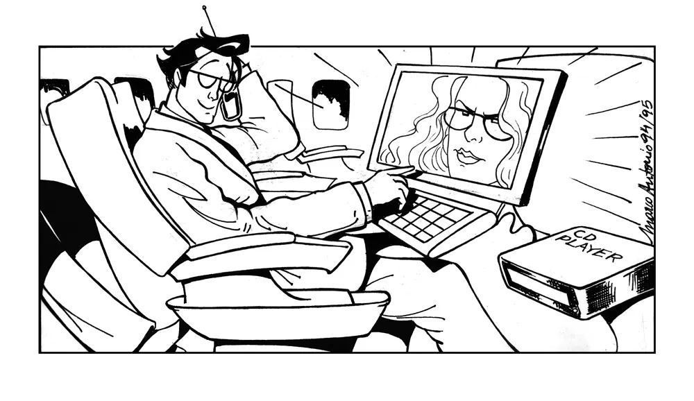 Editorial illustration for Gazeta Mercantil, pen and ink