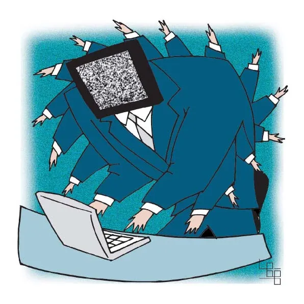 Editorial illustration for Gazeta Mercantil, digital, 2005-2006