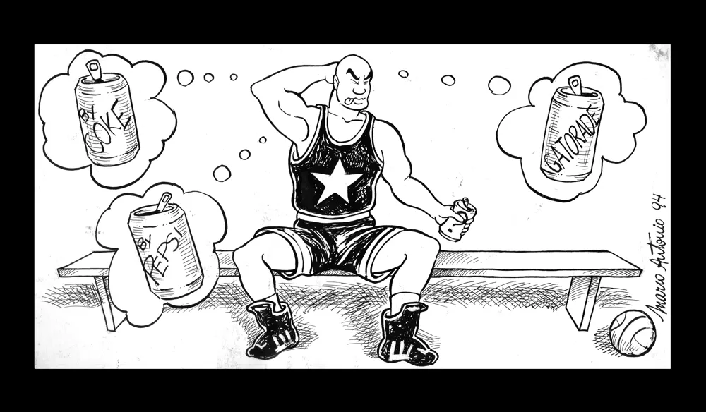 Editorial illustration for Gazeta Mercantil, pen and ink