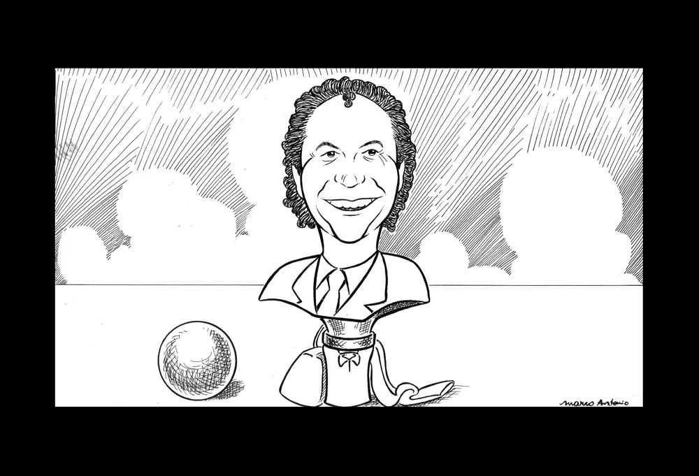 Editorial illustration for Gazeta Mercantil, pen and ink