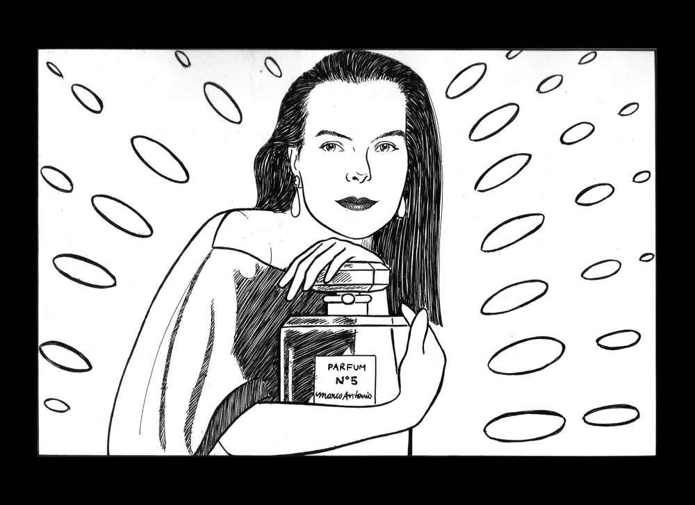 Editorial illustration for Gazeta Mercantil, pen and ink
